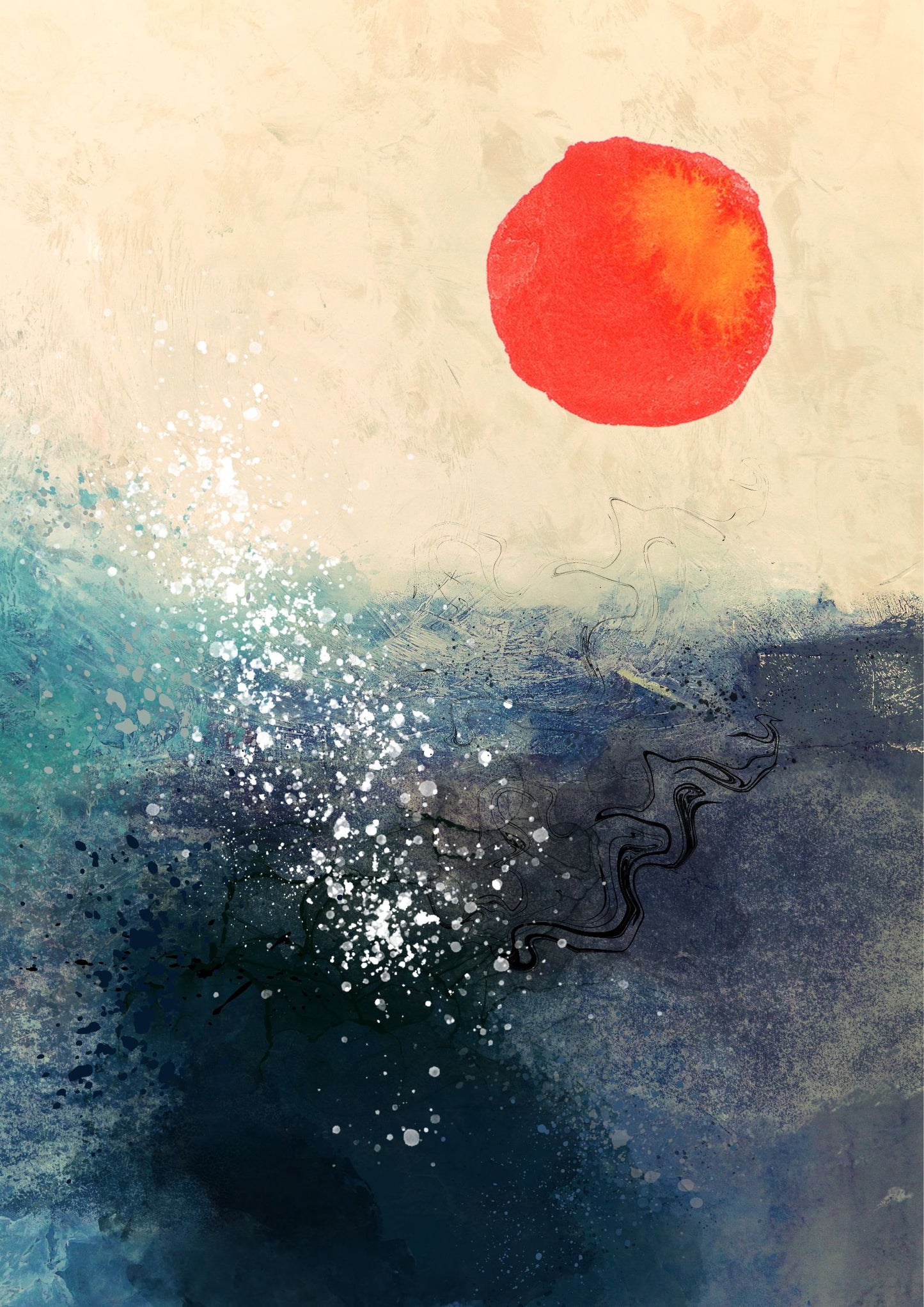 And It's Peaceful In The Deep Contemporary Fine Art Giclee Print